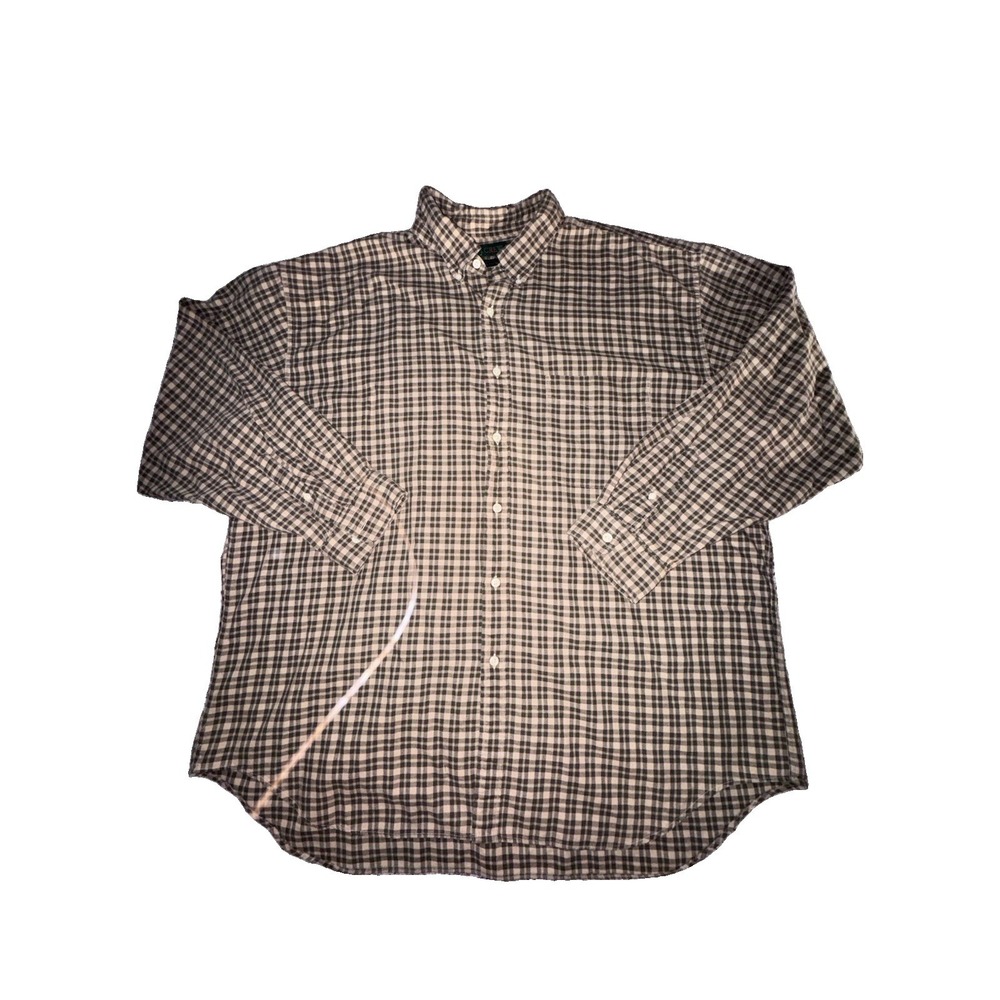 J.Crew Flannel Shirt Men's 2XL Multicolor Plaid Slim Fit Long Sleeve Button-Down